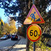 Знак ограничения скорости в Ялте